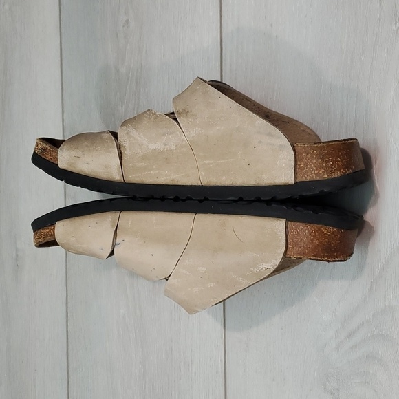 Birkenstock Birkis Women Leather Taupe Sandals shoes sz 37/6 - Picture 10 of 12